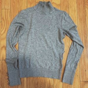 TOPSHOP gray sweater with button details